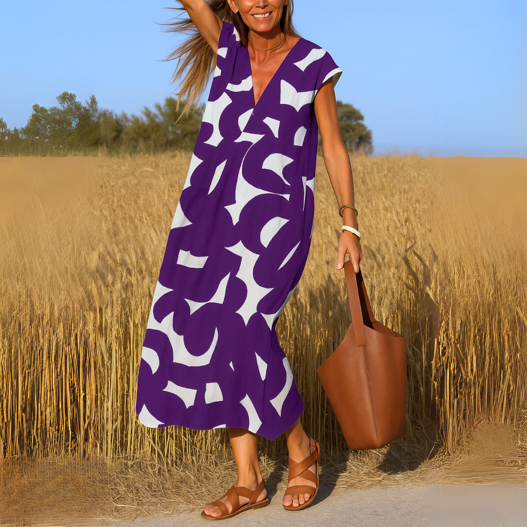 Magda | Vestido fluido con escote en V