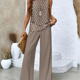 Leonor | Conjunto de Top Sin Mangas y Pantalones de Pierna Ancha