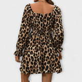 Atalee | Vestido con estampado de leopardo encantador