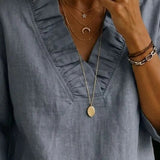 Hecuba | Blusa con Volantes y Escote en V