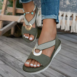 Marlenia - Sandalias Planas con Hebilla de Metal