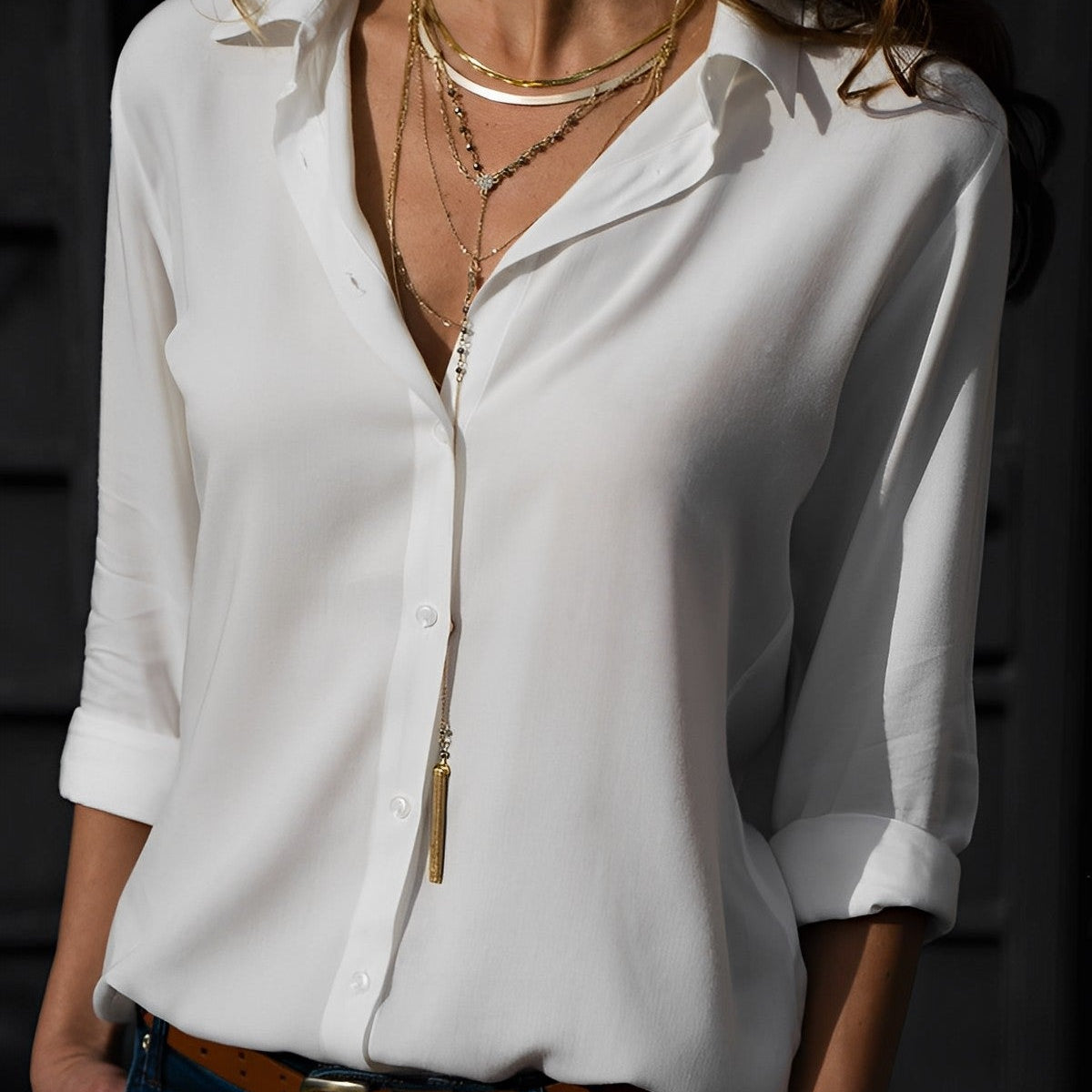 Modiva - Blusa Casual de Mangas Largas