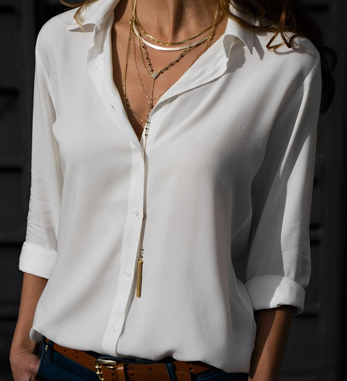 Modiva - Blusa Casual de Mangas Largas