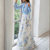 Gala | Vestido maxi para mujer con escote floral