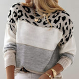 Julieta | Suéter casual con estampado de leopardo