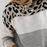 Elegante jersey de estampado de leopardo.