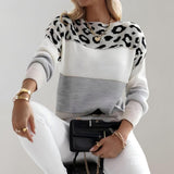 Julieta | Suéter casual con estampado de leopardo