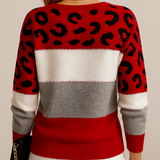 Elegante jersey de estampado de leopardo.