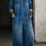 Eloísa | Mono de Denim con Hombros Descubiertos
