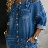 Eloísa | Mono de Denim con Hombros Descubiertos