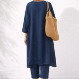 Adriena | Conjunto Elegante de Dos Piezas con Escote en V