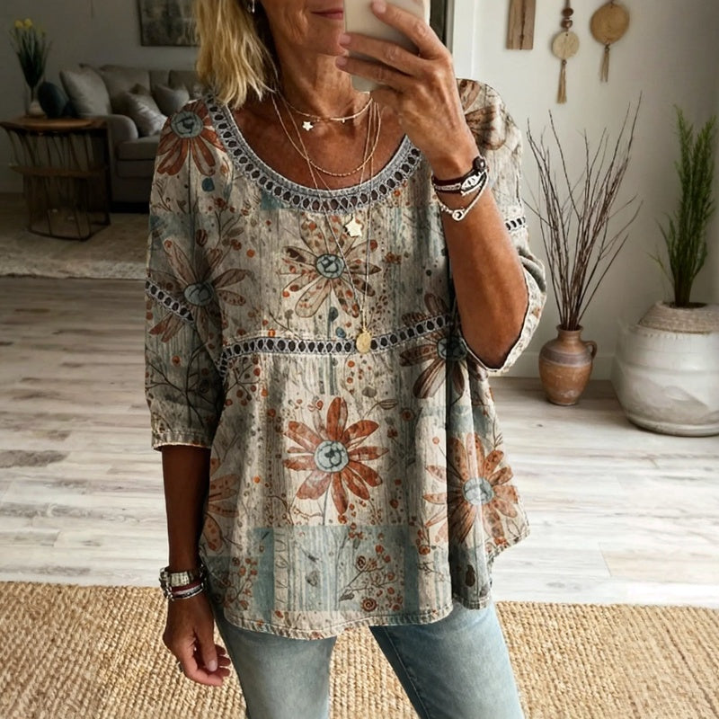 Ayelet | Blusa vintage con estampado floral