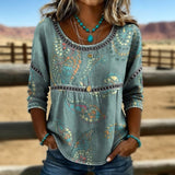 Darla | Blusa vintage casual estampada