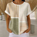 Débora | Camiseta a rayas con bloques de colores