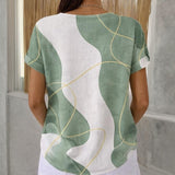 Aurelia | Blusa casual de bloques de color