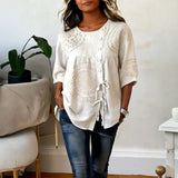 Higinia | Blusa vintage casual estampada