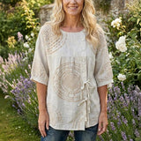 Higinia | Blusa vintage casual estampada