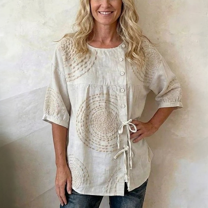 Higinia | Blusa vintage casual estampada