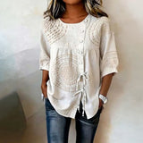 Higinia | Blusa vintage casual estampada