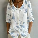 Clarise | Blusa casual con estampado de hojas