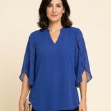 Aseret | Blusa de gasa chiffon con escote en V