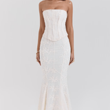 Wiktoria  | Vestido elegante con corsé bordado para eventos de boda