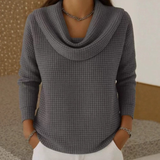 Amber | Jersey cálido con cuello vuelto elegante