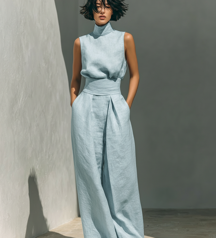 Cleopatra | Conjunto Pantalón Ancho de Algodón Para Mujer