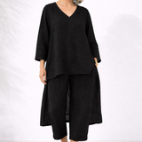Adriena | Conjunto Elegante de Dos Piezas con Escote en V