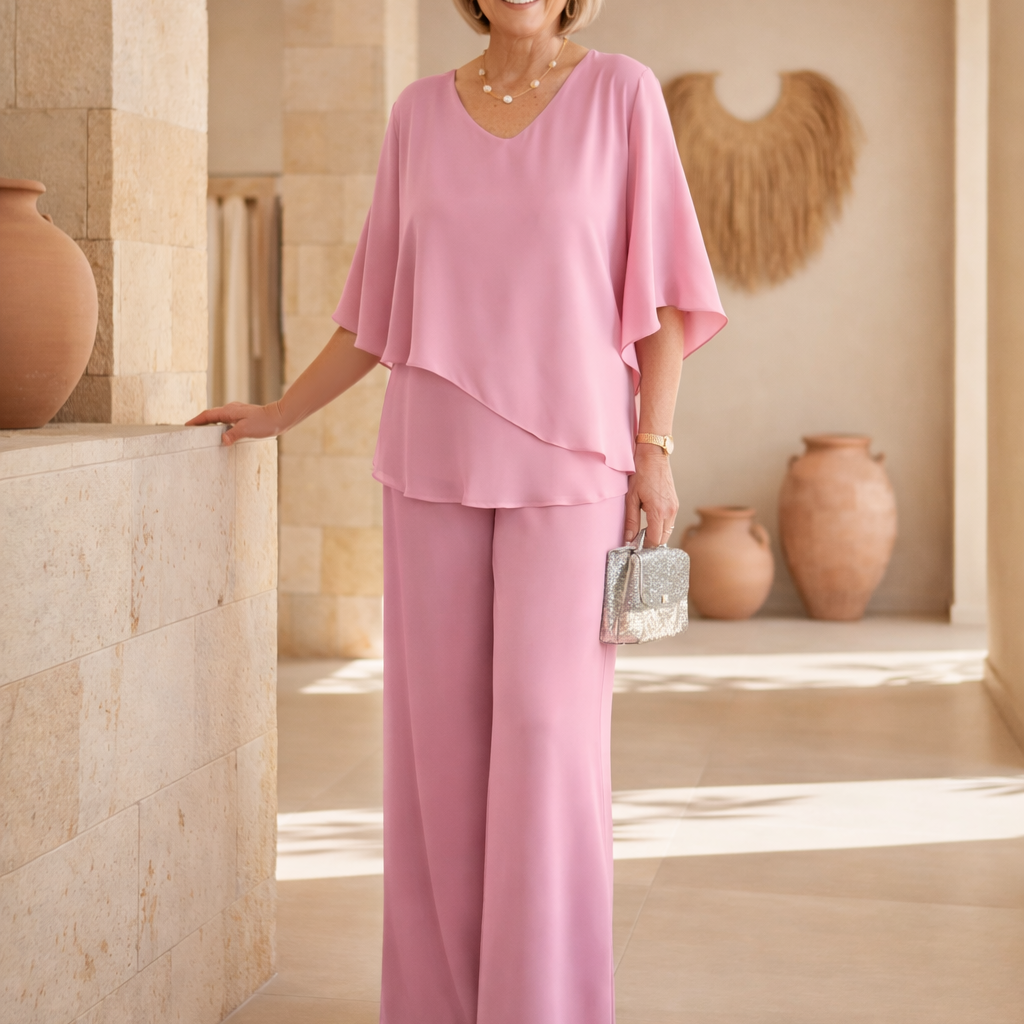 Martha | Conjunto de Pantalón Ancho sin Esfuerzo