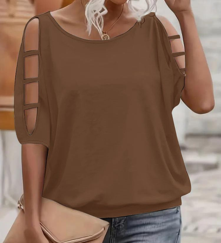 Blusa Adel con Hombros Descubiertos Blanca Elegante y Ligera