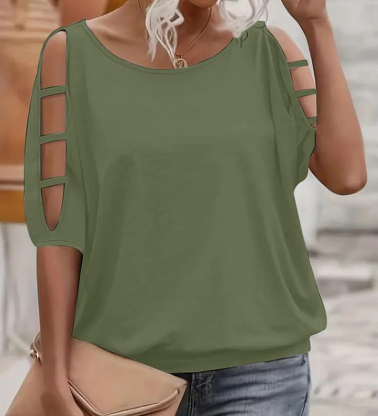 Blusa Adel con Hombros Descubiertos Blanca Elegante y Ligera