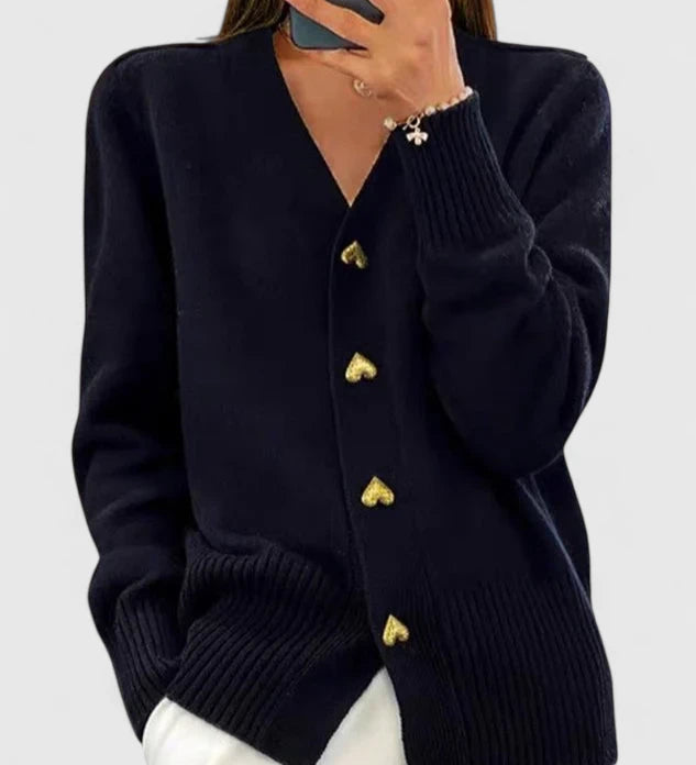 Suéter de punto elegante con botones