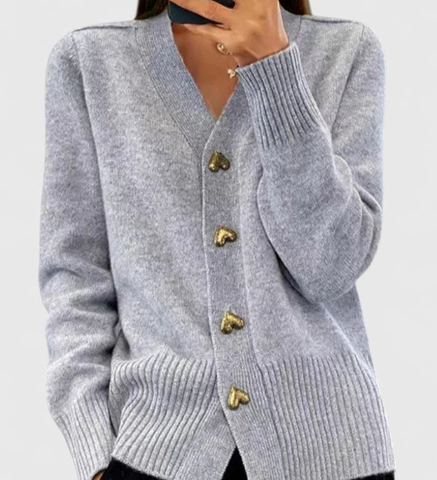 Suéter de punto elegante con botones