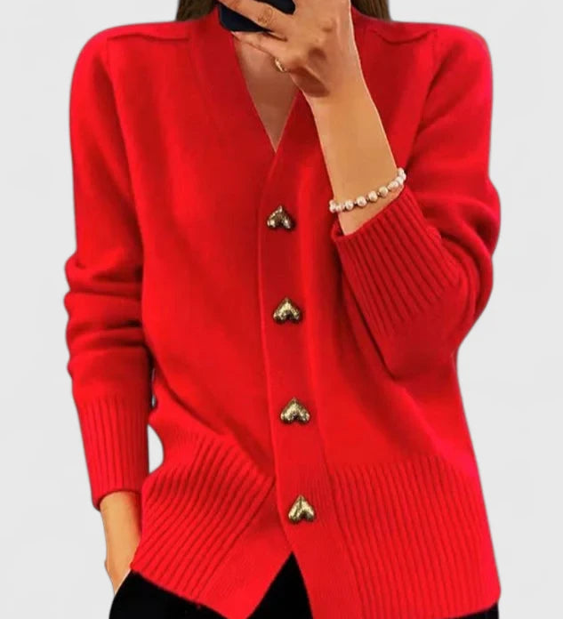 Suéter de punto elegante con botones