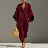 Eglantine | Conjunto Casual de Dos Piezas con Cuello en V para Mujer