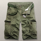 Shorts cargo clásicos de algodón para hombre