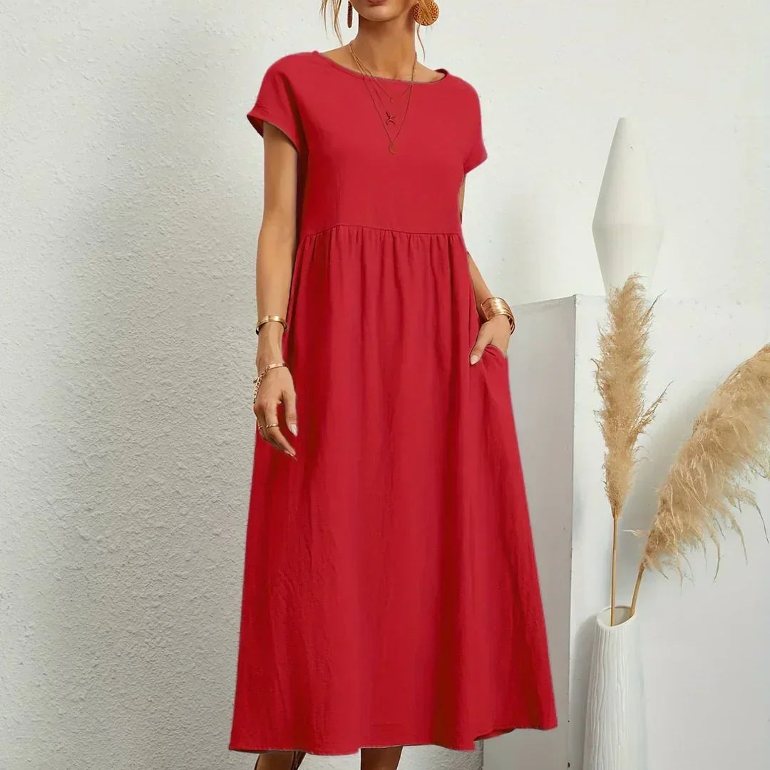 Gabrielle™ — Vestido midi fluido de elegancia atemporal
