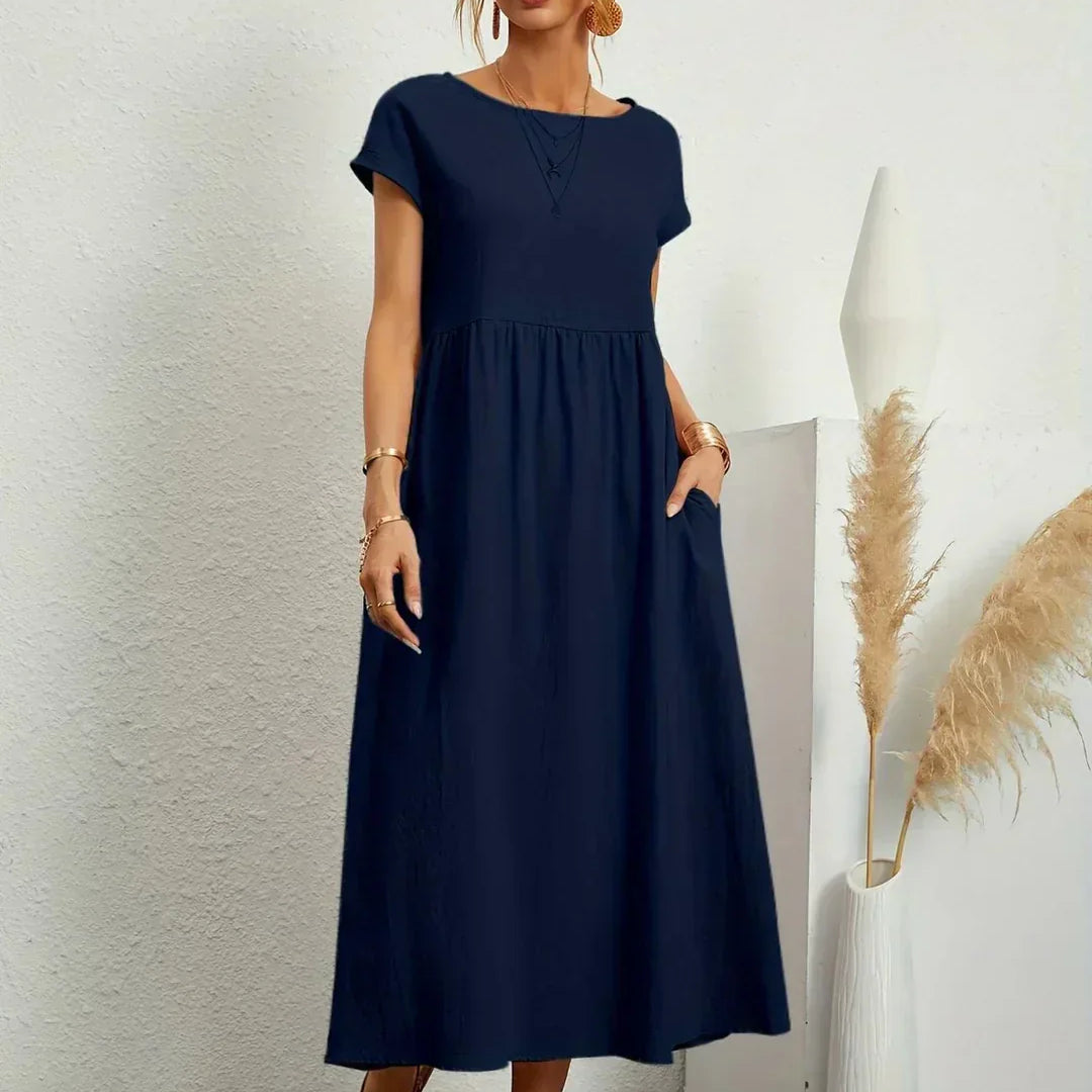 Gabrielle™ — Vestido midi fluido de elegancia atemporal