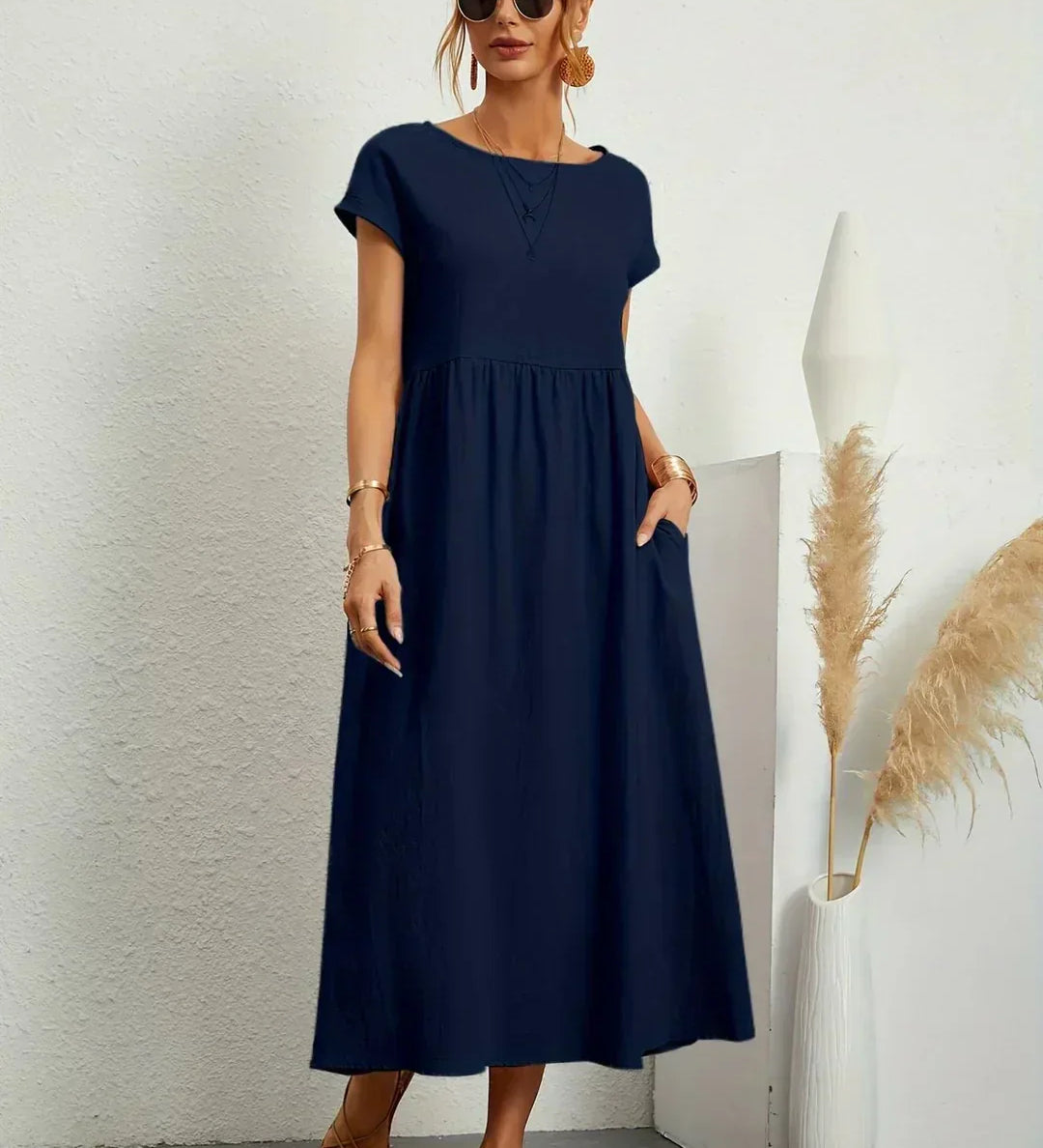 Gabrielle™ — Vestido midi fluido de elegancia atemporal