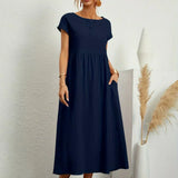 Gabrielle™ — Vestido midi fluido de elegancia atemporal