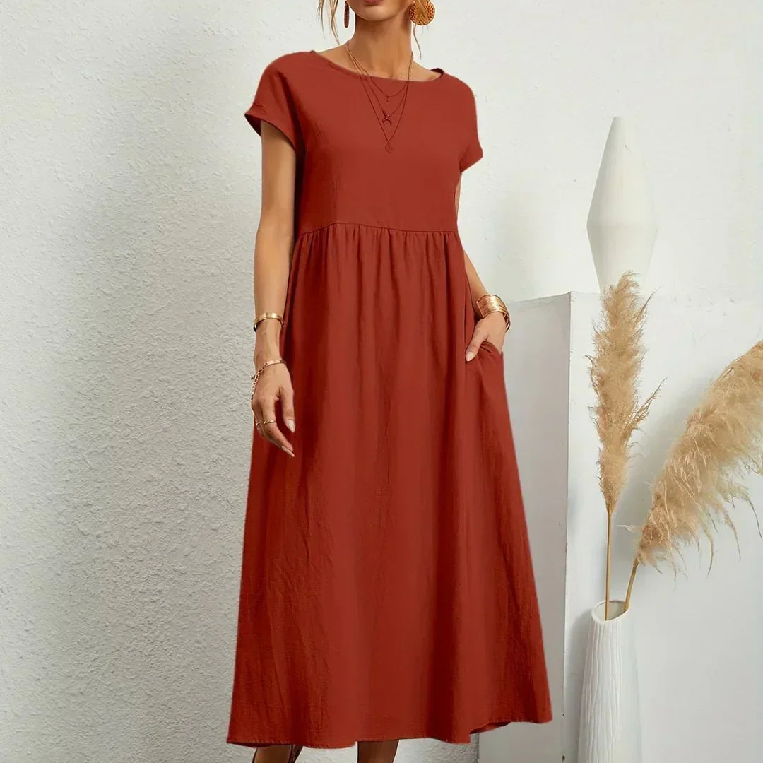 Gabrielle™ — Vestido midi fluido de elegancia atemporal