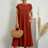 Gabrielle™ — Vestido midi fluido de elegancia atemporal