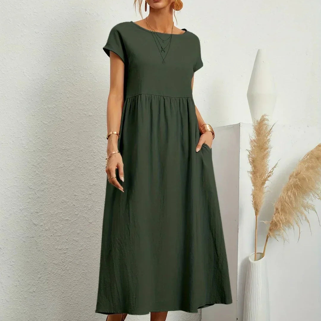 Gabrielle™ — Vestido midi fluido de elegancia atemporal