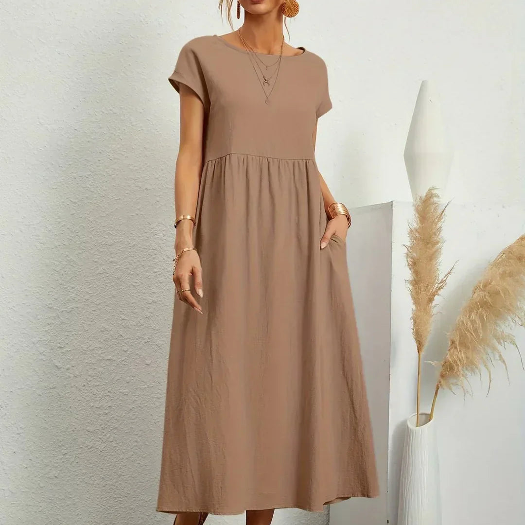 Gabrielle™ — Vestido midi fluido de elegancia atemporal