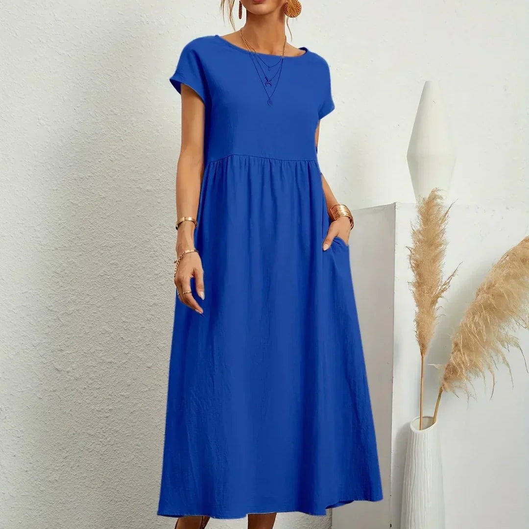 Gabrielle™ — Vestido midi fluido de elegancia atemporal