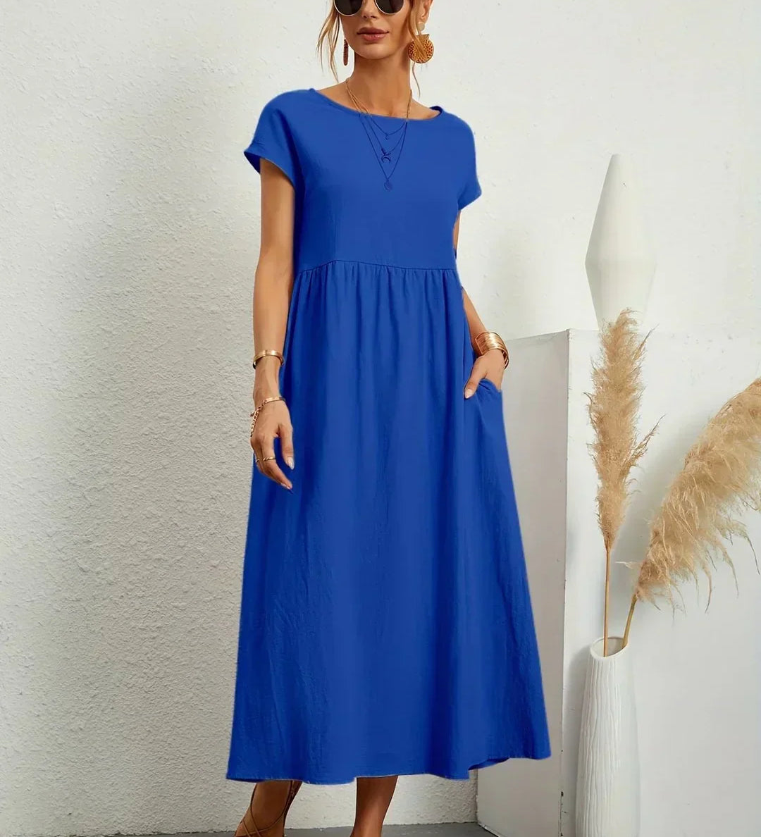 Gabrielle™ — Vestido midi fluido de elegancia atemporal