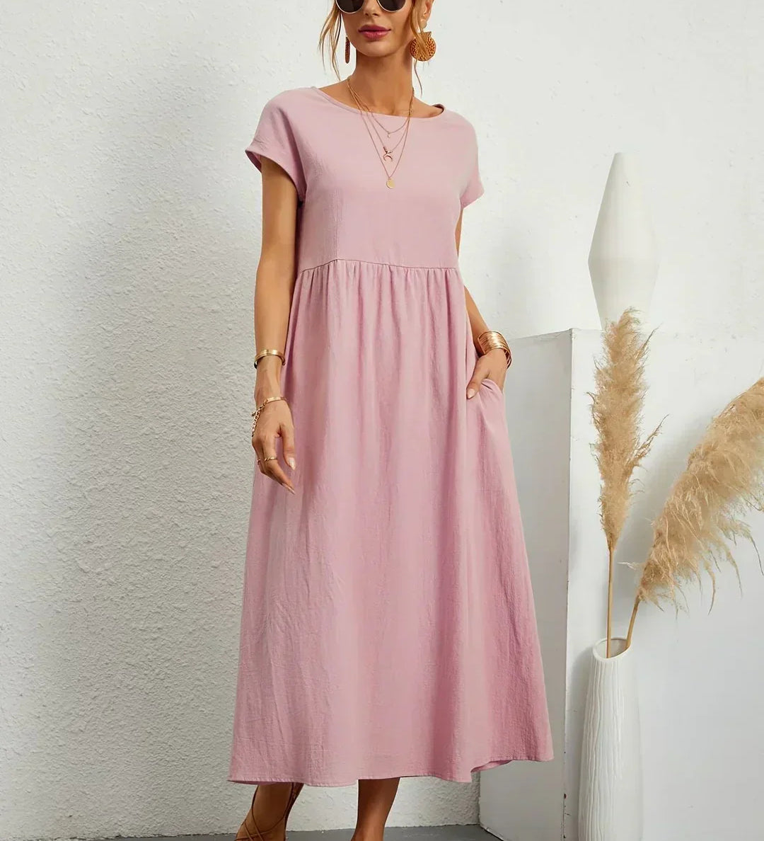 Gabrielle™ — Vestido midi fluido de elegancia atemporal