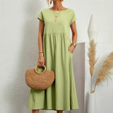 Gabrielle™ — Vestido midi fluido de elegancia atemporal