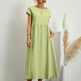 Gabrielle™ — Vestido midi fluido de elegancia atemporal